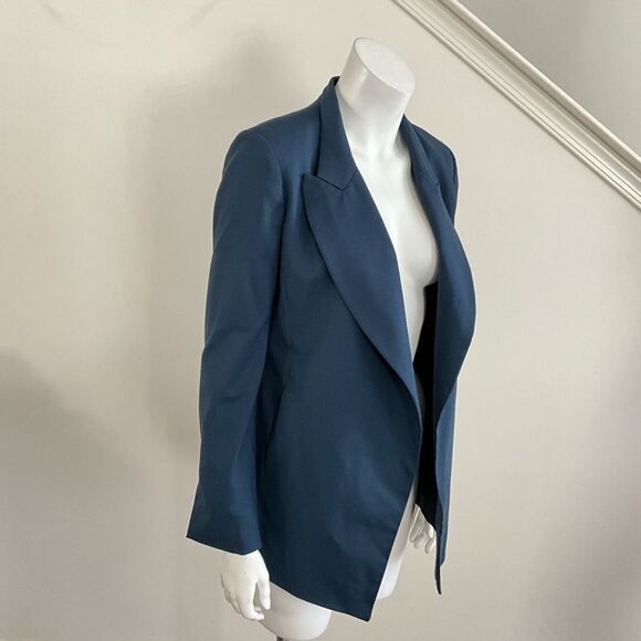 MM Lafleur Wool Blend Blazer Open Front Long Sleeve S - Picture 8 of 8